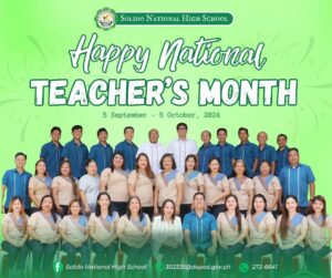 Read more about the article HAPPY NATIONAL TEACHERS’ MONTH! 